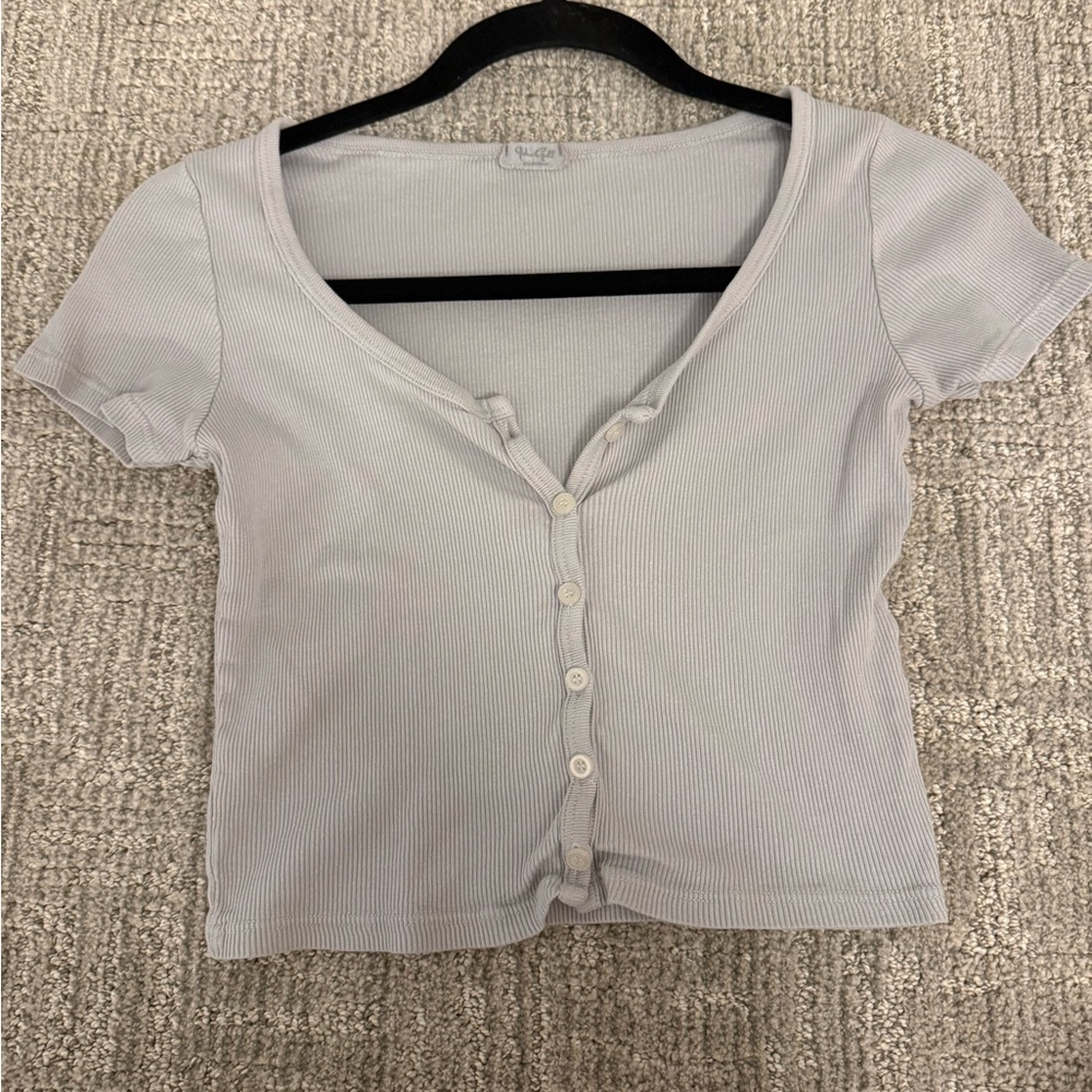 Brandy Melville Light Blue Button-Down Shirt